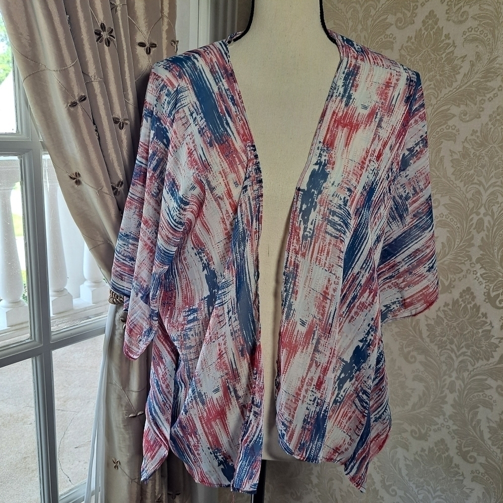 Charming Charlie Size Medium Sheer Liberty Girl Kimono NWT